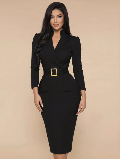 CASSIA | VESTIDO MIDI CORTE PREMIUM