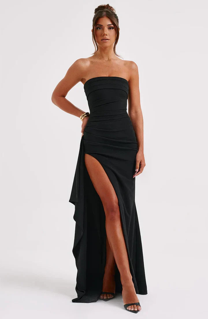 STACY | VESTIDO MAXI ESCOTE HOMBROS