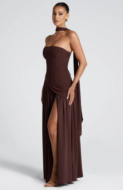 SELENE | VESTIDO MAXI CORTE IMPERIAL
