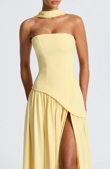 SELENE | VESTIDO MAXI CORTE IMPERIAL