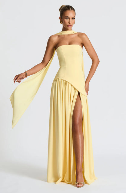 SELENE | VESTIDO MAXI CORTE IMPERIAL